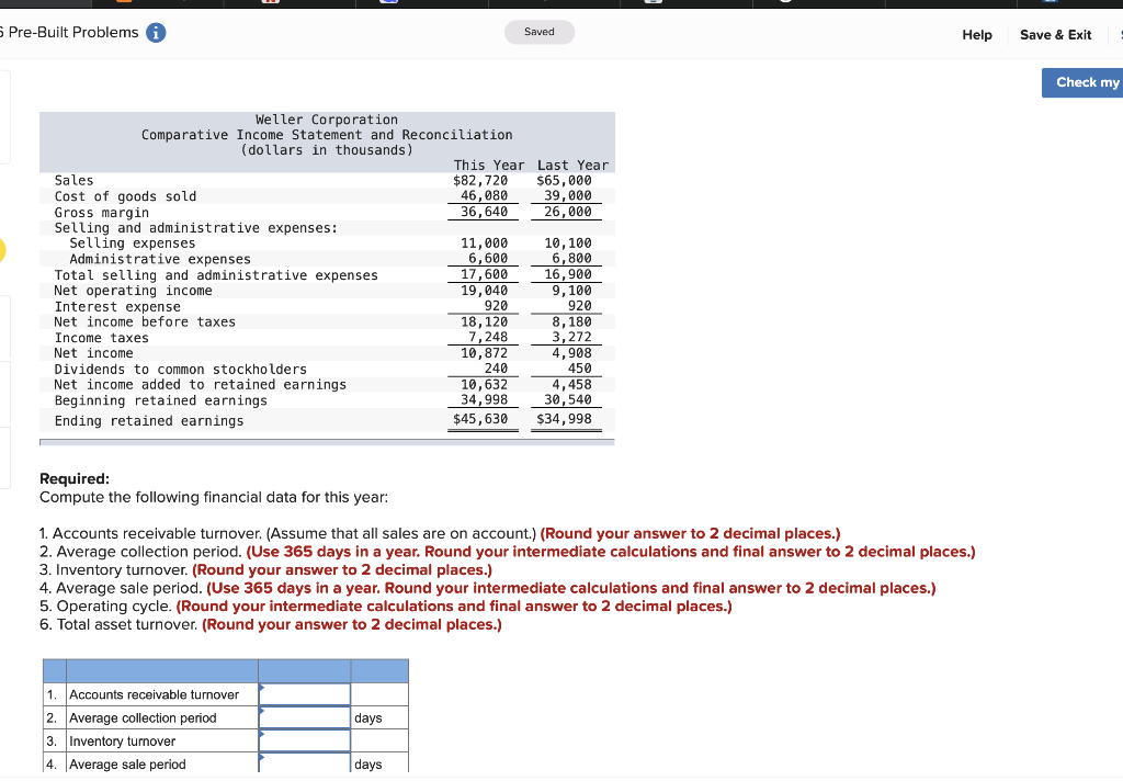 statements for Weller Corporation, a merchandising company, for the year ending December