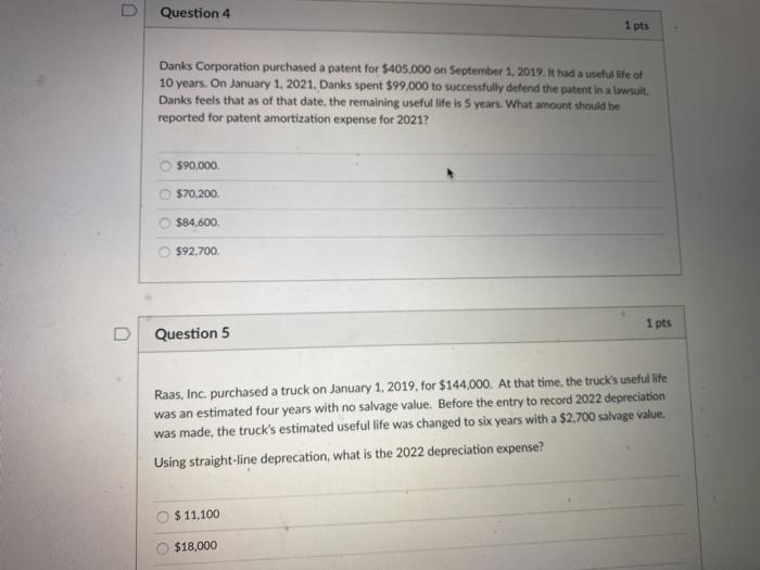  need help with question 4 and 5 D Question 4 1