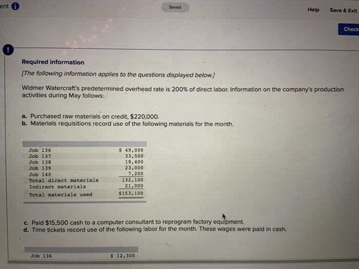  ent Seved Help Save & Exit Check Required information [The following