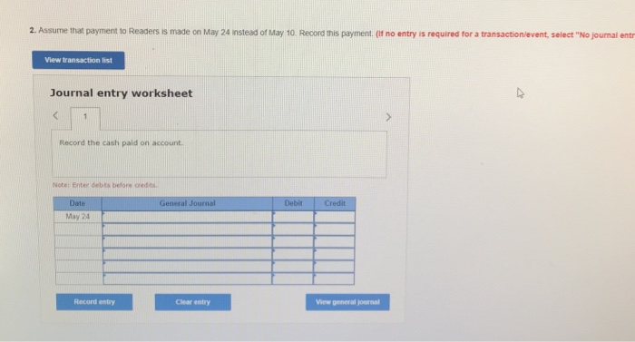 transactions during May May 2 Purchases books on account from Readers Wholesale