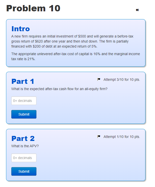 Please note that answer for Part 1 is not $489.8!!!! Intro