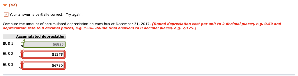 three used buses. Because of frequent turnover in the accounting department, a