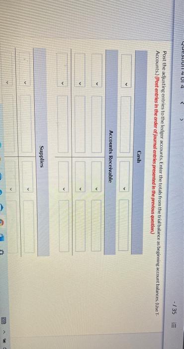 7,000 Supplies 2007 Prepaid Insurance 2.160 Equipment 15.000 $4,245 Accounts Payable 5.200