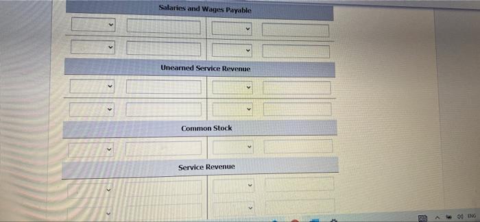 Service Reverse 8,300 Salaries and Wages Expense 4,000 Rent Expense 2.735 $39,752