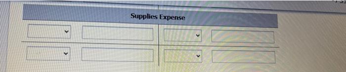 Salaries and Wages Payable, Depreciation Expense, Insurance Expense. Utilities Experise and Supplies
