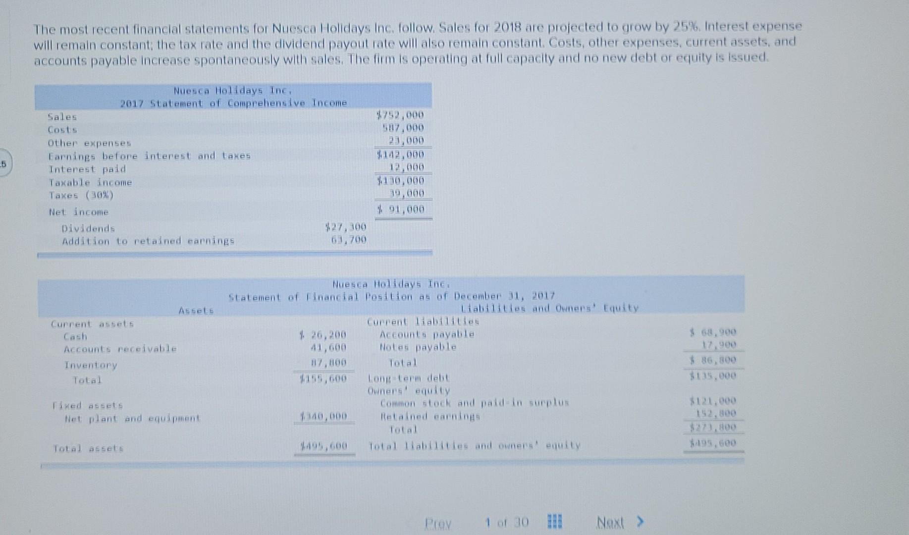 expense will remain constant; the tax rate and the dividend payout rate