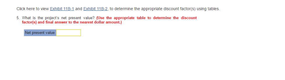 is 18%. The project would provide net operating Income each year as