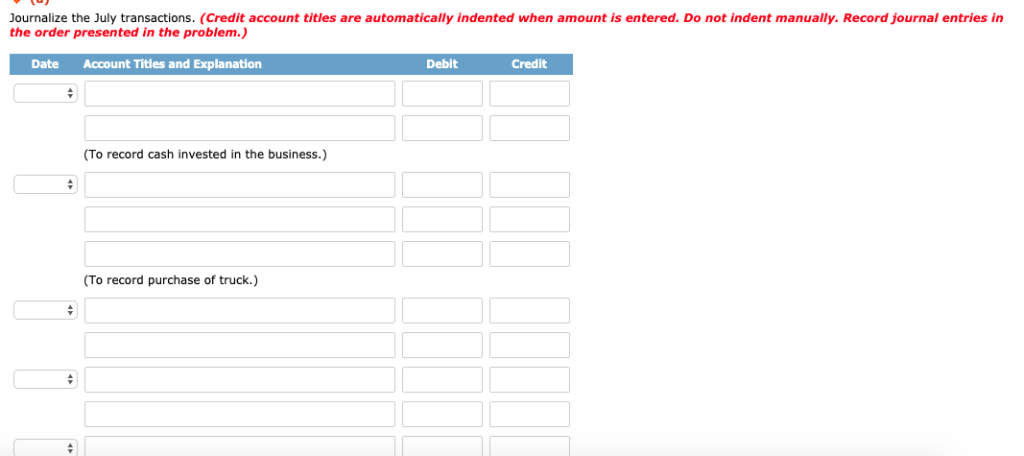 Cleaning Service on July 1, 2019. During July, the company completed the