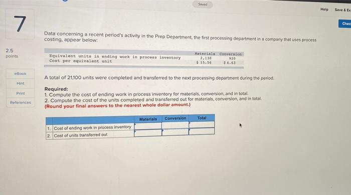  Seved Help Save & EX 7 Chec Data concerning a recent