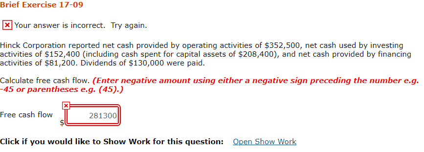 Brief Exercise 17-09 X Your answer is incorrect. Try again. Hinck