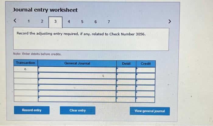 a $27,787 cash balance. b. Check Number 3031 for $1,700. Check Number