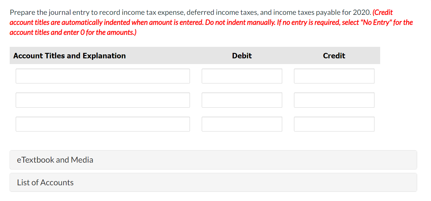 the end of 2020 that will reverse and cause taxable amounts of