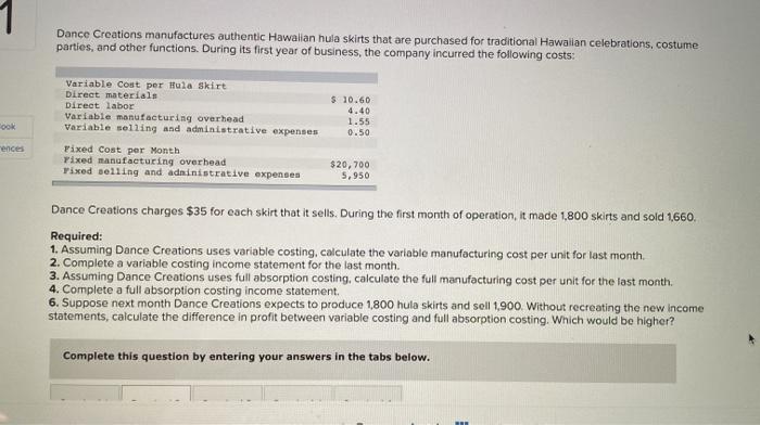  required 2 and 4 needing help with Dance Creations manufactures authentic