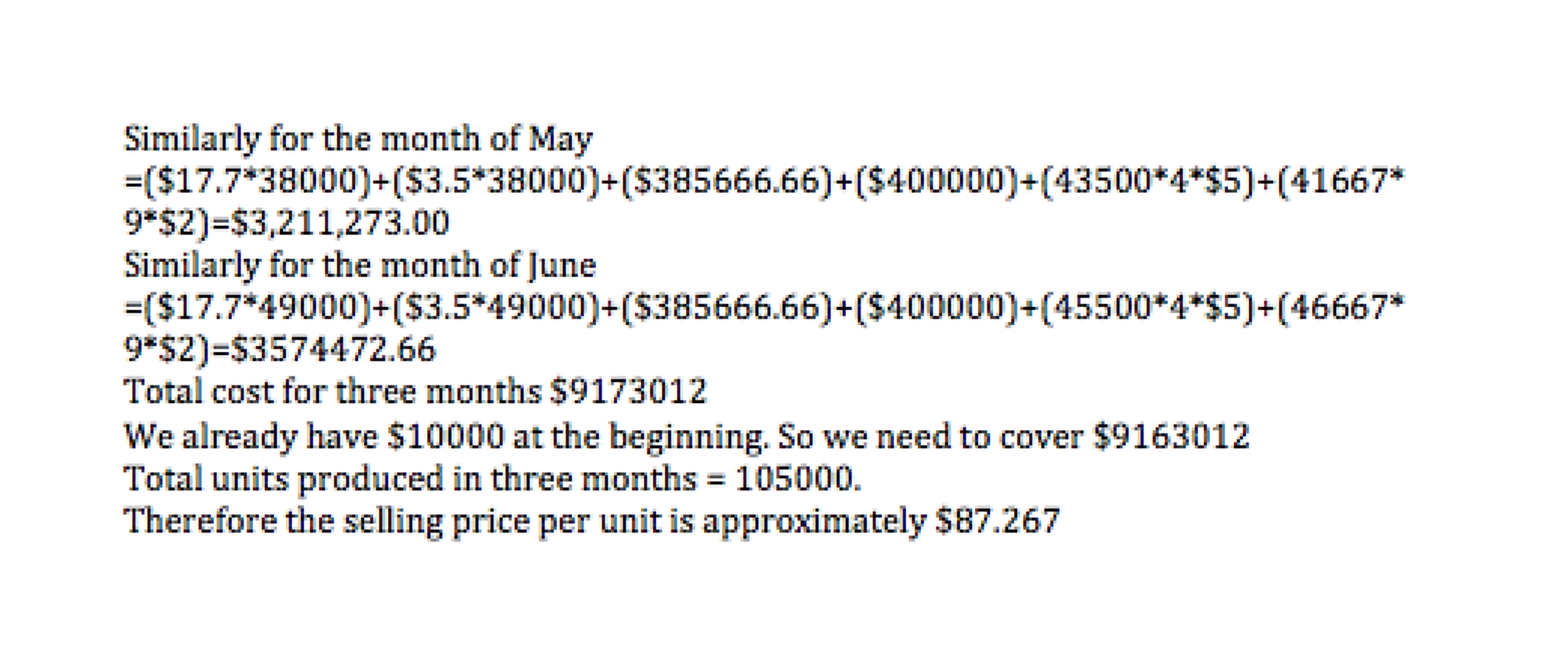 overcome the shortages, the manager of East Division has decided to initiate