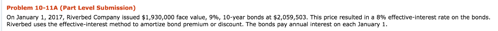 CAN SOMEONE HELP ME THIS QUESTION? Problem 10-11A (Part Level Submission) On