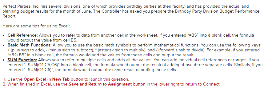 Please provide all formulas for the data you get in each cell,