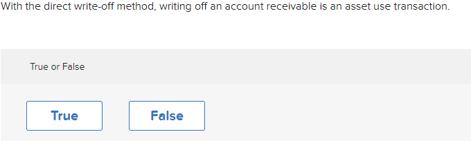 is called the net realizable value. c) The direct write-off method does