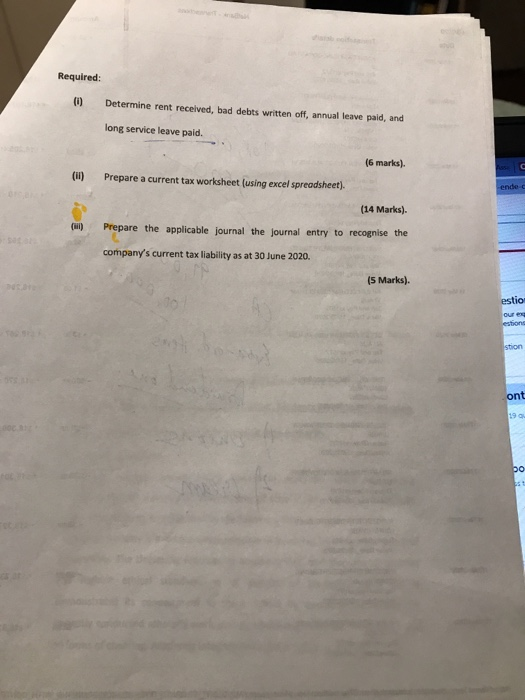 items. Entertainment costs (no-deductible) Annual leave expense Depreciation expense-Equipment Depreciation expense-buildings (non-deductible)