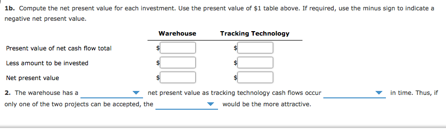 two investment projects. The estimated income from operations and net cash flows
