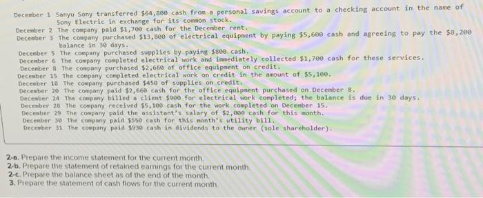 Please help me solve this problem entirely . thank you December 1