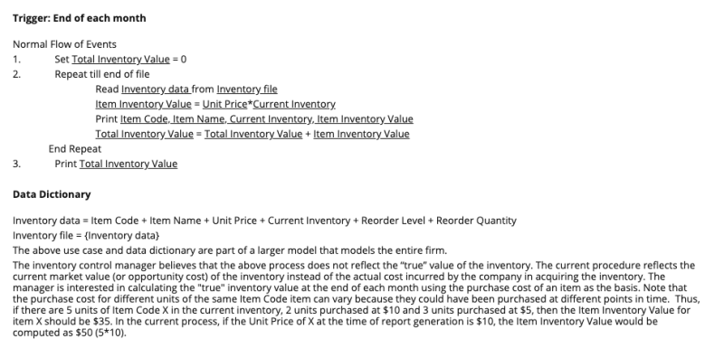 q1. Inventory data for the new use case should be the
