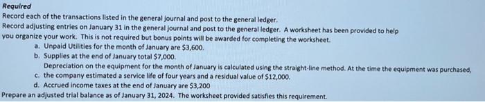 been entered in the general ledger for you. The amounts in this