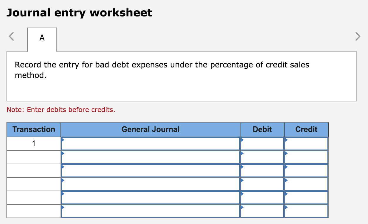 balance at its year-end: Credits Debits $3,700 Accounts Receivable Allowance for Doubtful