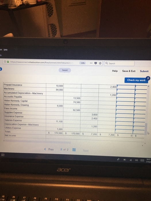 oppears below Adjustments data are also given. ADJUSTMENTS a. Supplies used, $3,600