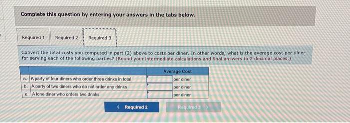 better understand costs at the restaurant and has hired a student intern