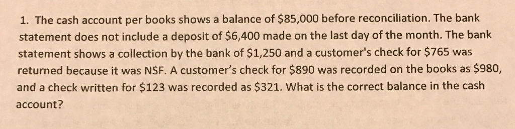 i need help solving this problem please The cash account per books