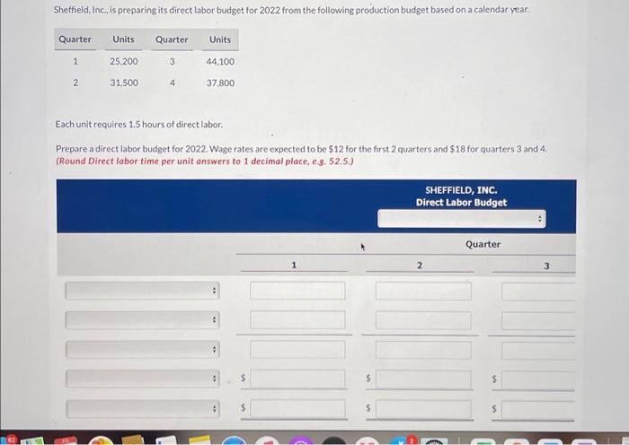  Please help will give you a thumbs up Sheffield, Inc, is