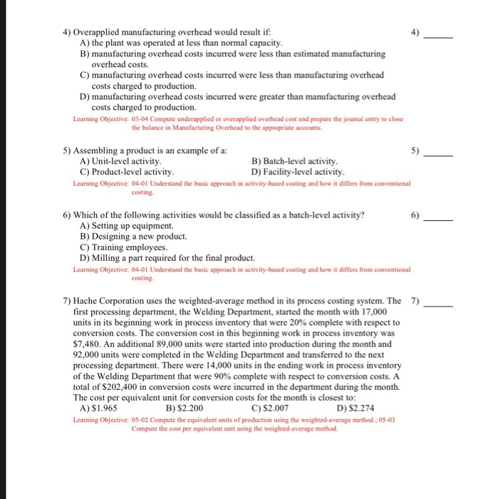 21) MULTIPLE CHOICE 1) Property taxes on a company's factory building would