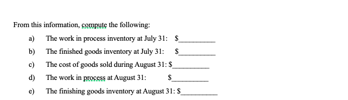 Please complete A-E for #2 with the information below From this information,