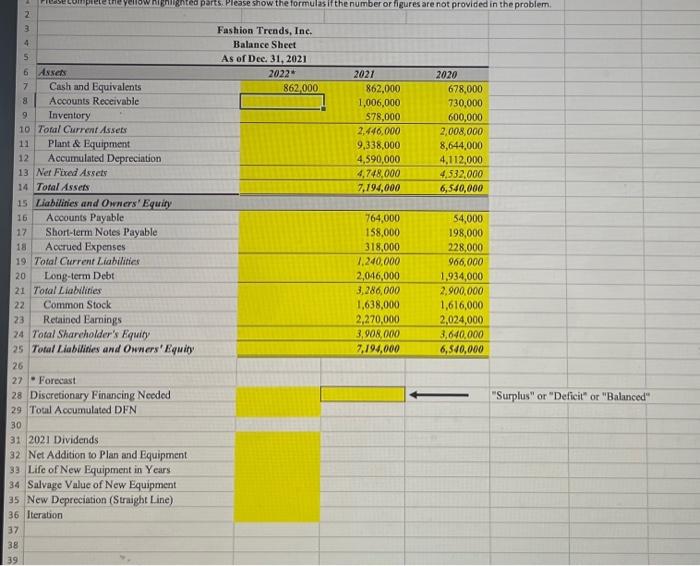 or "Balanced" Fashion Trends, Inc., a regional fashion apparel retailer, wants to