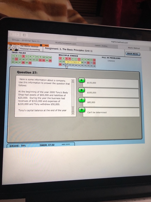  Groups- 2018 Fall Term (1). Martin Method Assignment: 1. The Basic