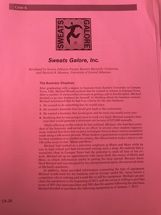  Please give me full answers for this case study 6 Case