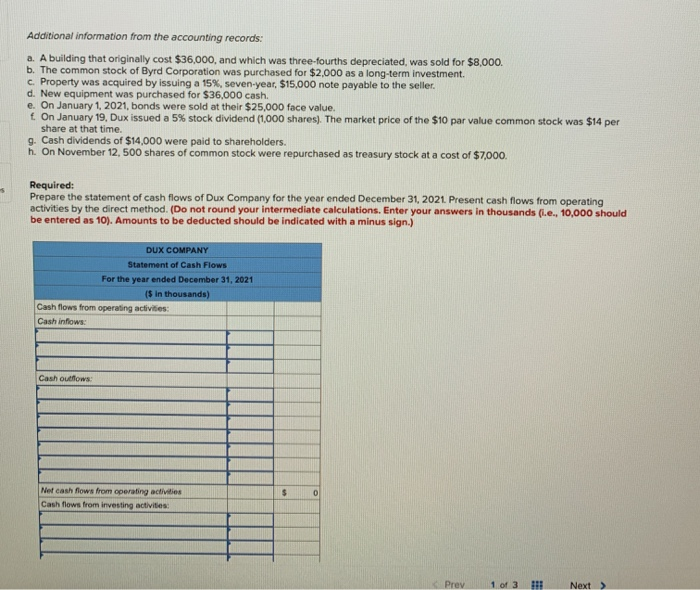 21-8) The comparative balance sheets for 2021 and 2020 and the statement