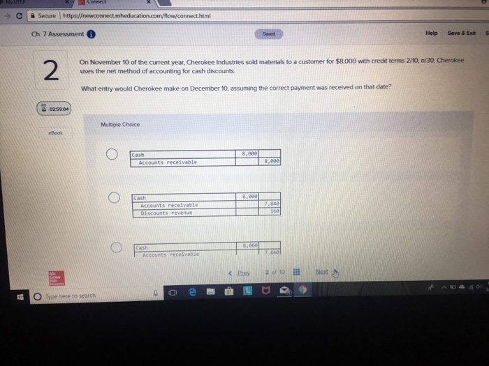  ? l e Secure l https:/ewconnec nect html Ch. 7 Assessment
