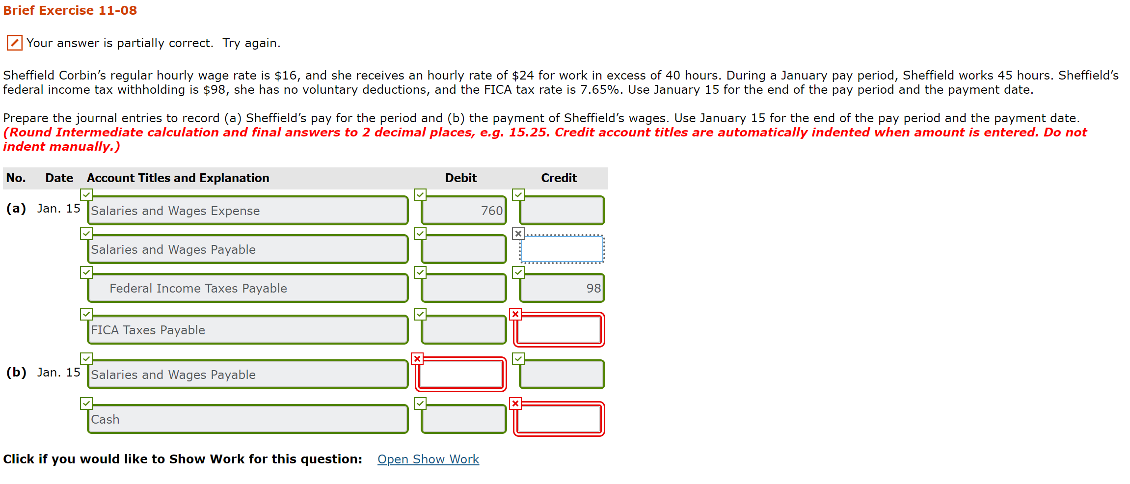  Brief Exercise 11-08 Your answer is partially correct. Try again. Sheffield