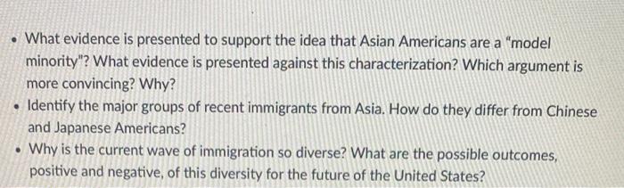 All question please - What evidence is presented to support the idea