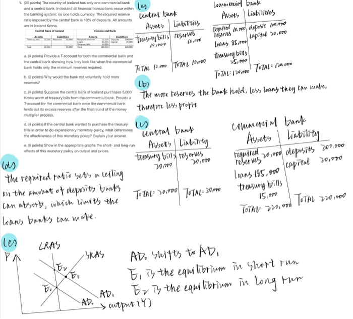  Correct me if I got anything wrong? 1. (20 points) The