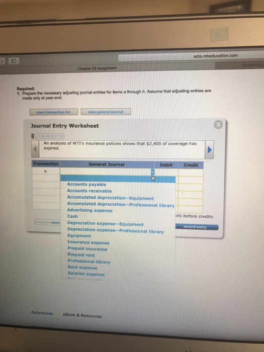 WTI records prepaid expenses and unearned revenues In balance sheet accounts. Descriptions