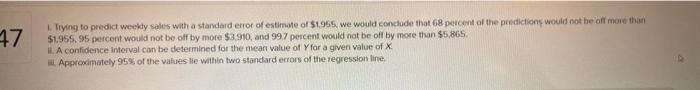  1. Trying to predict weekty sales with a standard error of