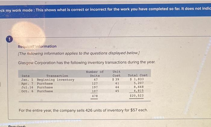  Eck my work mode : This shows what is correct or