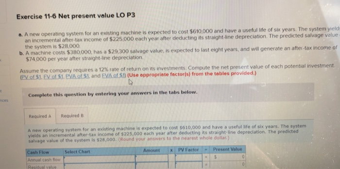 A new operating system for an exusting machine is expected to cost