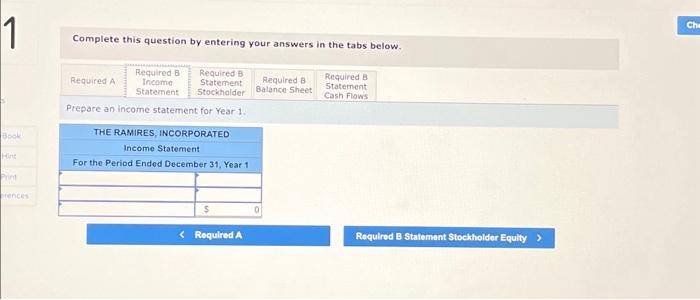 by entering your answers in the tabs below. Prepare an income statement