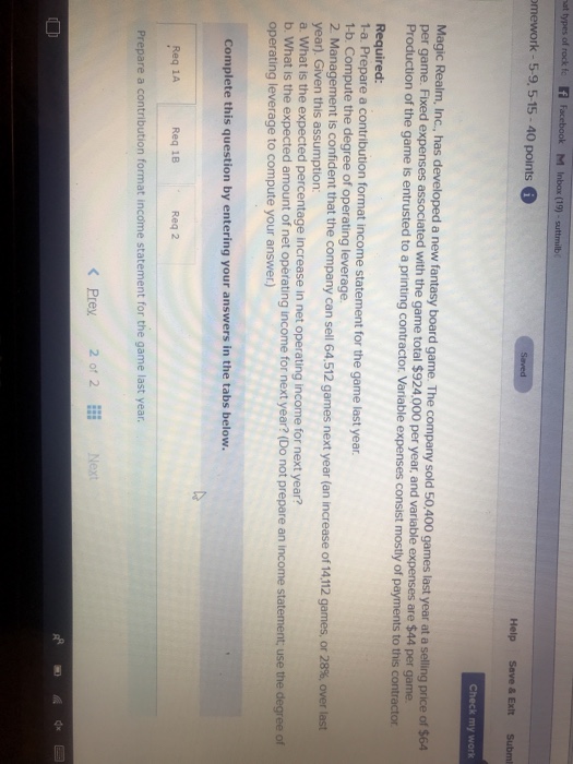  k M Inbox (19) mework- 59, 5-15- 40 points Help Save&