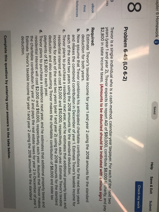  apter 6 Homework Help Save& ExitSubmit 8 Check my work Problem