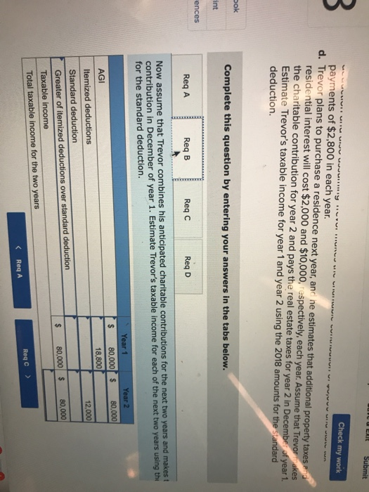 calendar-year taxpayer. For each of the next two years (year 1 and
