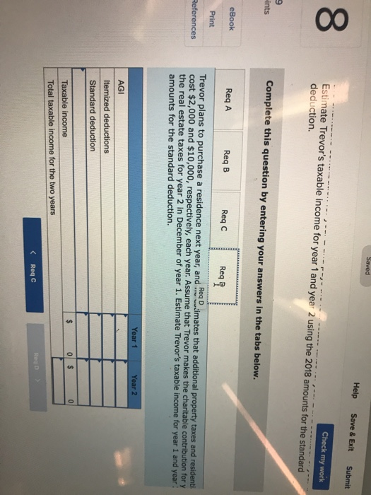 charity, and pay $2,800 in state income taxes. (Amounts to be deducted